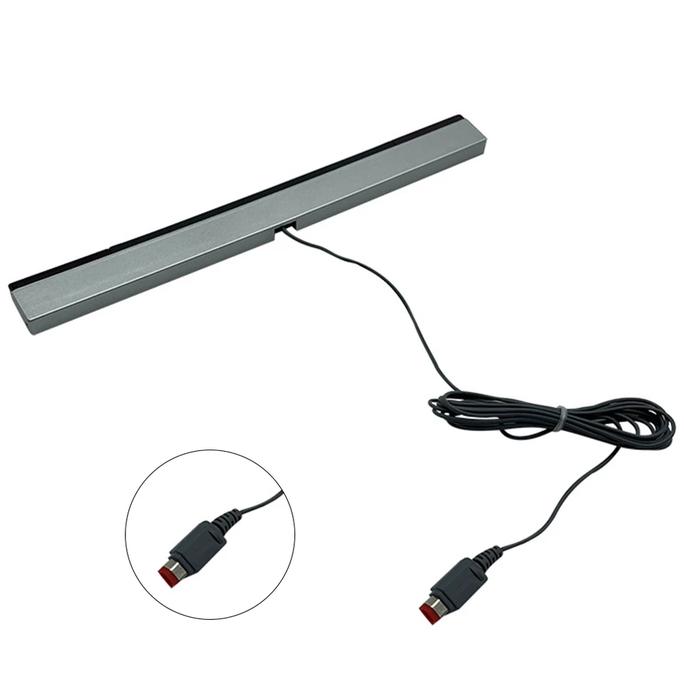 Wired Motion Sensor Receiver with Extension Cord Remote Infrared Ray IR Inductor Bar Wired Remote Sensor Bar for Nintendo Wii