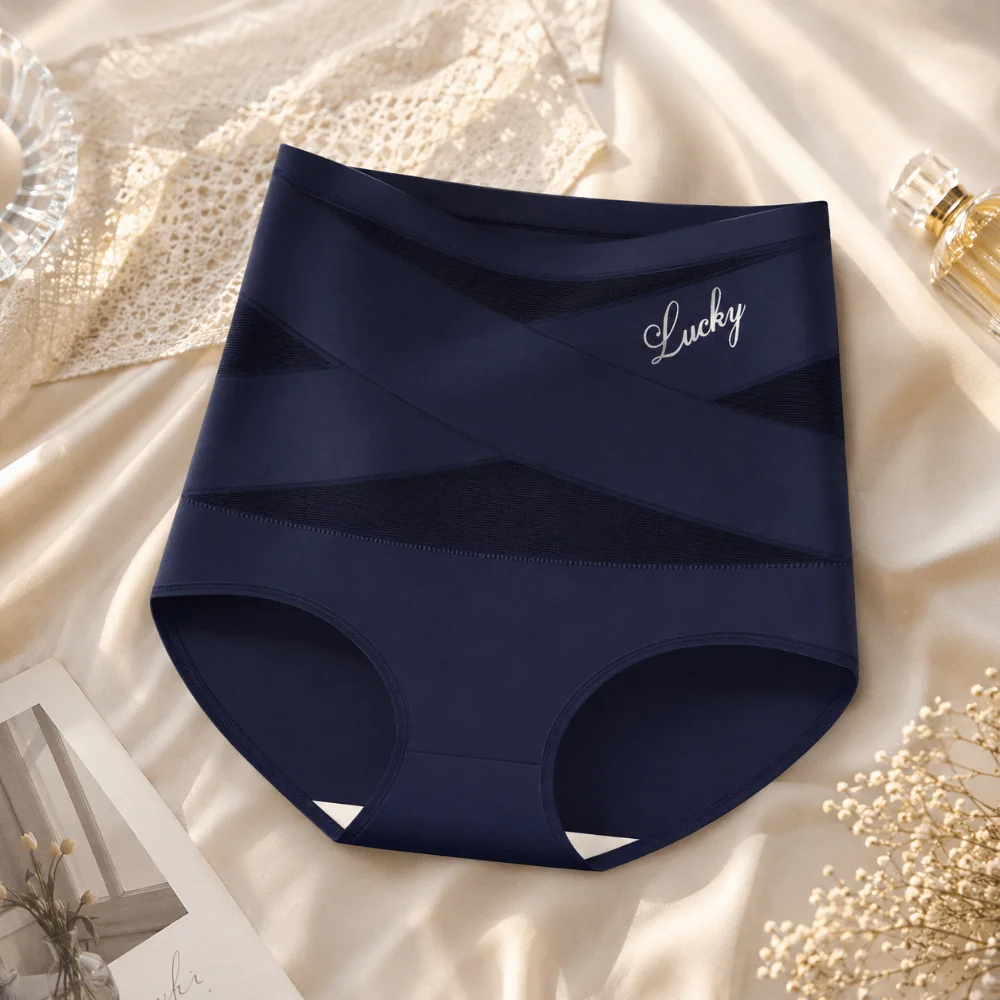 Waist Trainer High Waist Postpartum Shapers Mesh Cross Underwear Tummy Control Panties Ice Silk Seamless Body Shaper Underwear