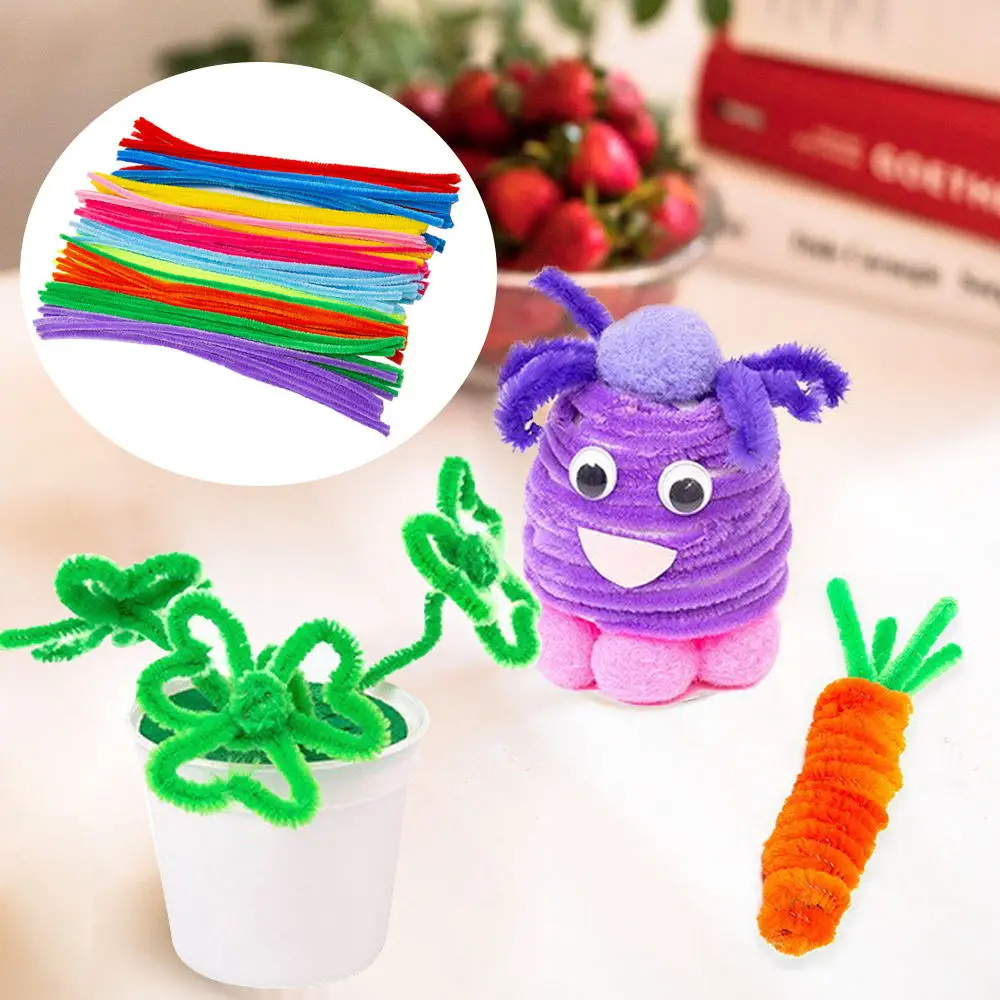 100 Pieces Colors Pipe Cleaners for DIY Craft Decoration, Childrens Craft  Supplies (6 mm x 12 inch) 