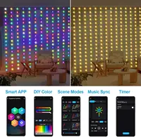3M RGB Smart LED Curtain Lights Christmas Decor APP Remote USB Garland String Light Fairy Lamp Wedding Holiday Bedroom Outdoor - Image 2