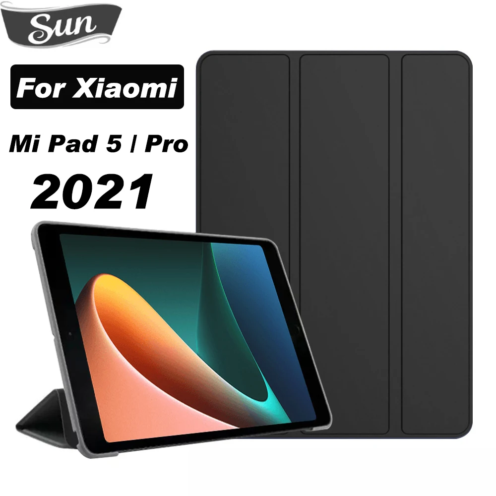 Funda Per Xiaomi Pad 5 Case 11 Pollici Ultra Sottile Tri-Fold Stand Smart Cover Per Xiaomi Pad 5 Pro Case Con Auto Wake Up / Sleep