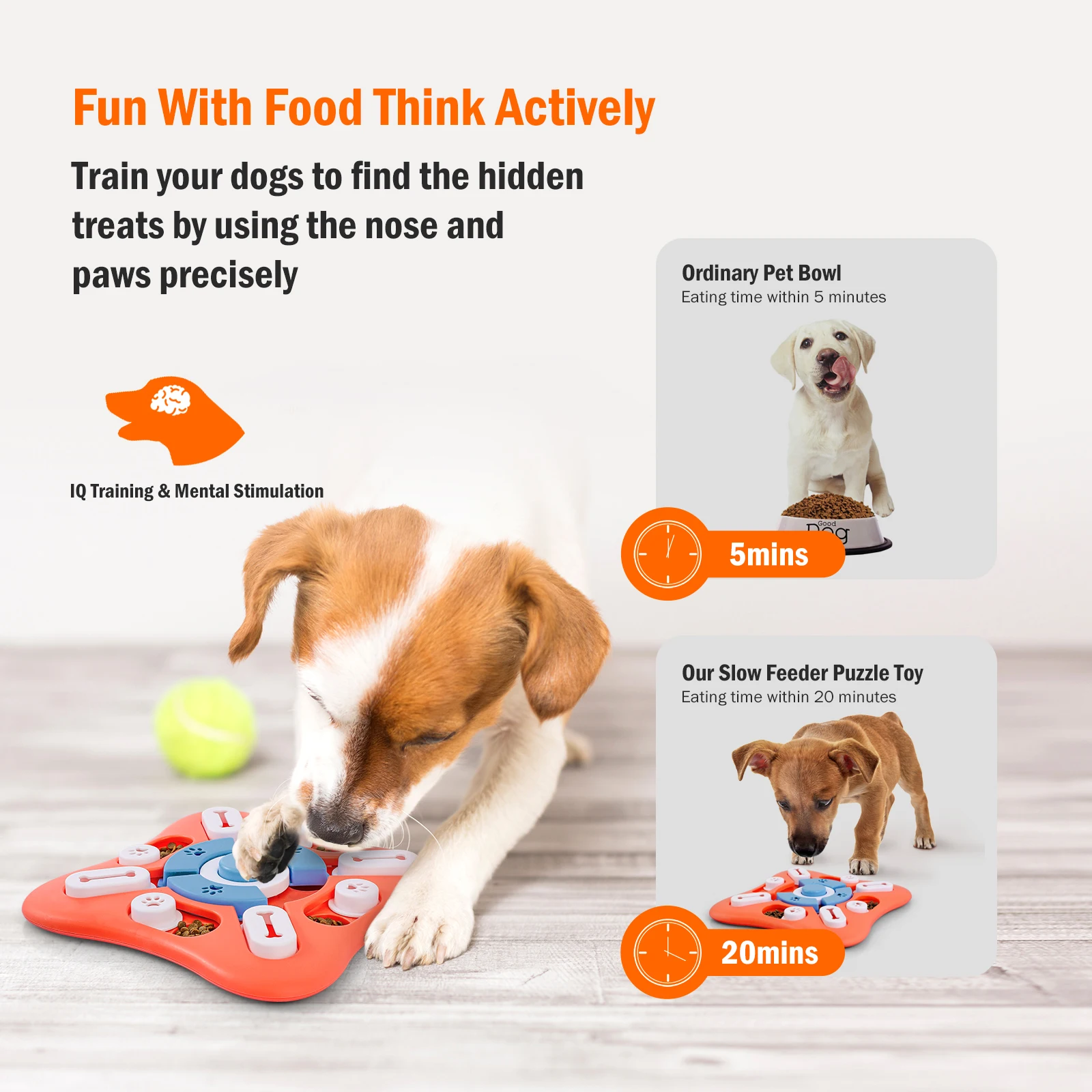 ALL FOR PAWS Dog Puzzle Toys,Treat Dispensing Dog Toys,Dog Enrichment Toys  for IQ Training and Brain Stimulation,Dog Treat Puzzle,Dog Toys Interactive