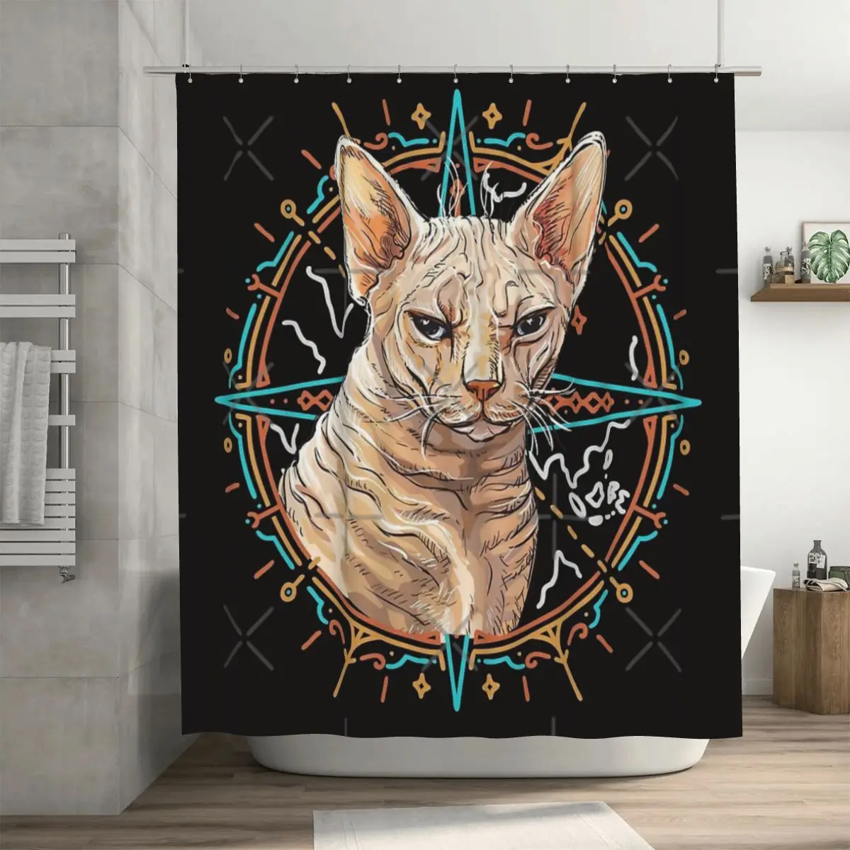

Душевая занавеска для влюбленных с компасом World Compass Monoline Sphynx Cat-Sphynx 72x72 дюйма с крючками индивидуальный узор защита конфиденциальности