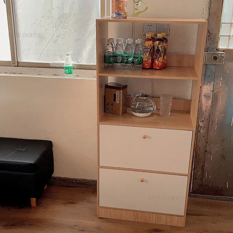 Dormitory Fashion Kitchen Cabinets Small Apartment Storage Cabinet Home Furniture Cupboard Dustproof Restaurant Villa Sideboard 5