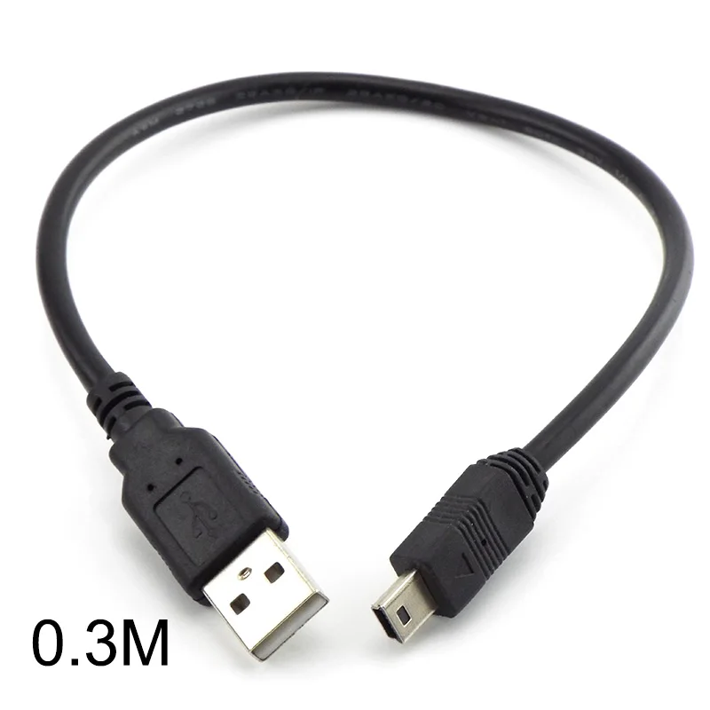 Mini USB Cable T-port mini USB Data Cable 0.3M 0.5M 1.5M 3M