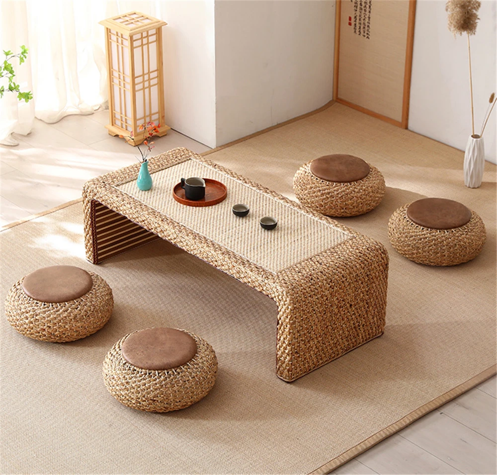 Simple Living Room Furniture Coffee Tables Modern Apartment Bedroom Rattan Endtable Creative Household Dormitory Bedside Table