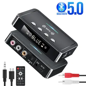 Receptor transmisor Bluetooth 5,0 NFC estéreo 3,5mm Jack AUX óptico Coaxial  RCA adaptador de Audio inalámbrico + Micrófono cantar para TV - AliExpress