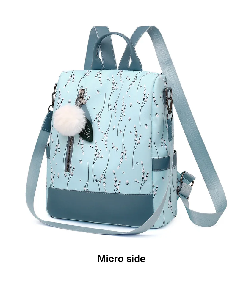 Fashion Flower Print Women Backpack Female Anti-theft Backpacks Casual Ladies School Bag High Quality Large Capacity Backpack