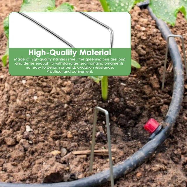 100Db Virágos U-Pólusok 1,7 Hüvelykes U-Alakú Zöldítőcsapok Virágpáfrány Csapok Polisztirofó-Szalma Koszorúk Ünnepi Rendezvények Kézműves Projektek - Image 4