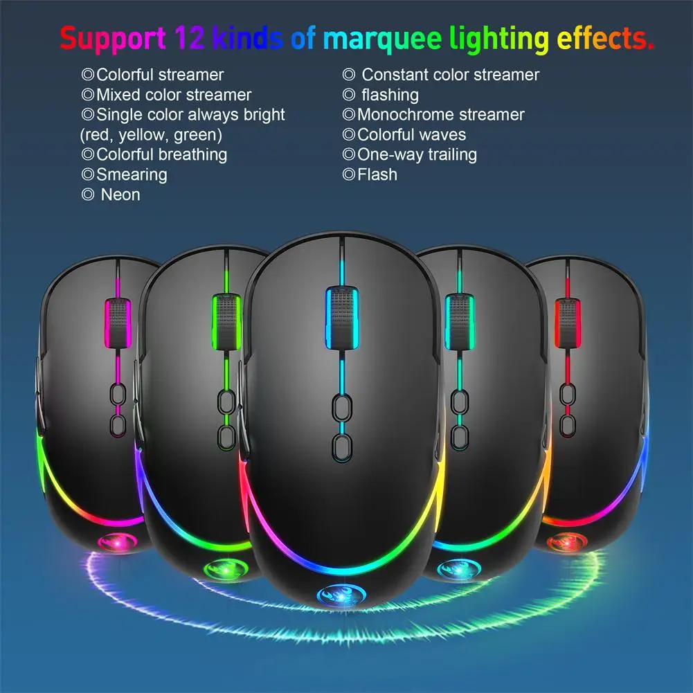 2.4g Wireless Gaming Mouse 3200DPI Programmable Button Optical Sensor RGB Backlight Ergonomic 7 Buttons Computer Mice For Laptop cute computer mouse