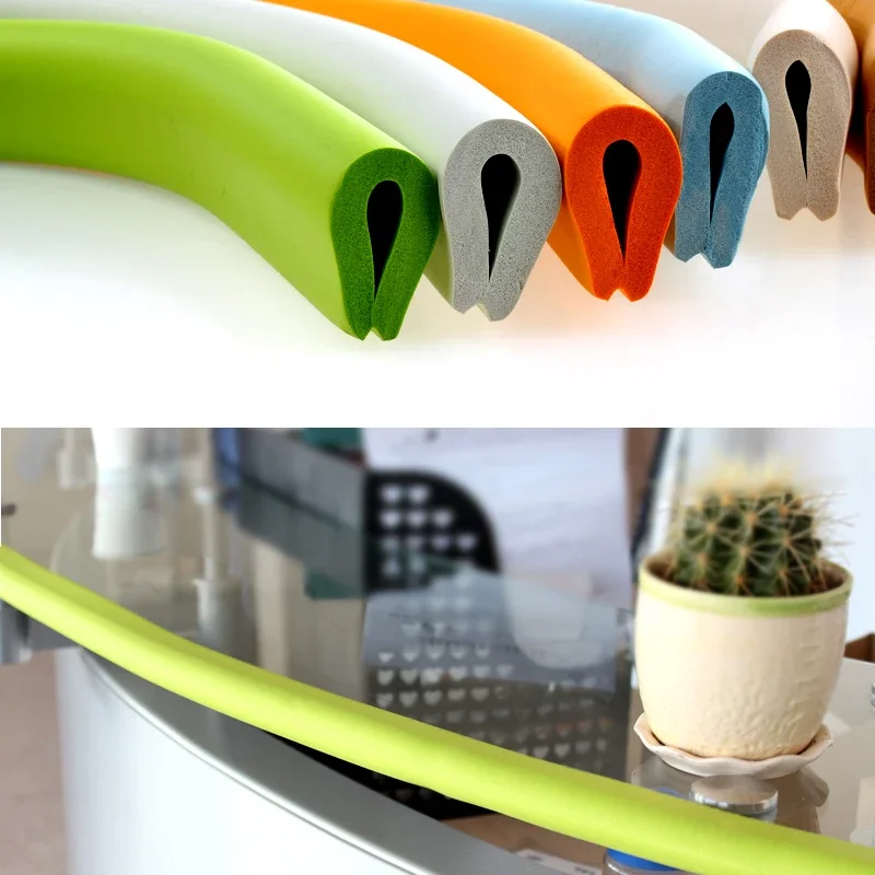 Child safety corner guards 2m baby bumper strip baby corner protector table edge cushion strip with adhesives U type silicone table corner protector table corner protector table edge protector furniture anti collision strip