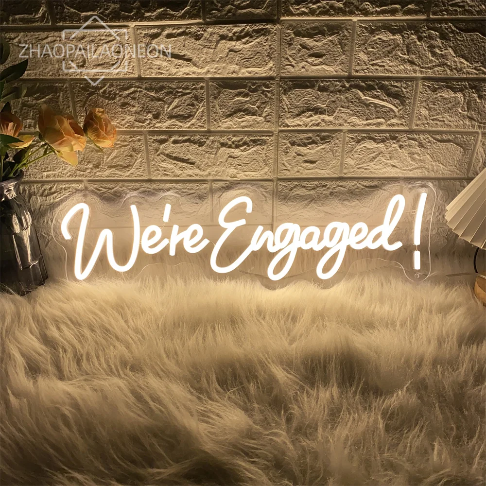 

We Are engaged Neon Led Sign Wall Art Room Decor Wedding LED Neon Lights USB for Wedding Party Bedroom Decoration Neon Signs