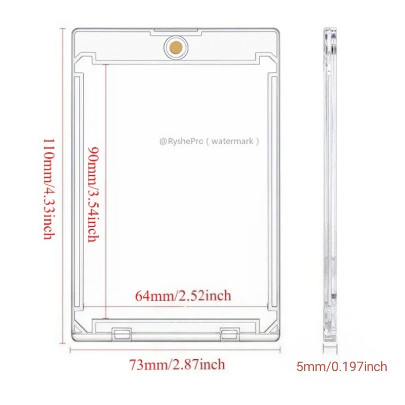 10pcs Card Case Holder 35pt Magnetic Card Holder for Trading Cards Hard Plastic Sleeves for MTG TCG Baseball Sports Cards