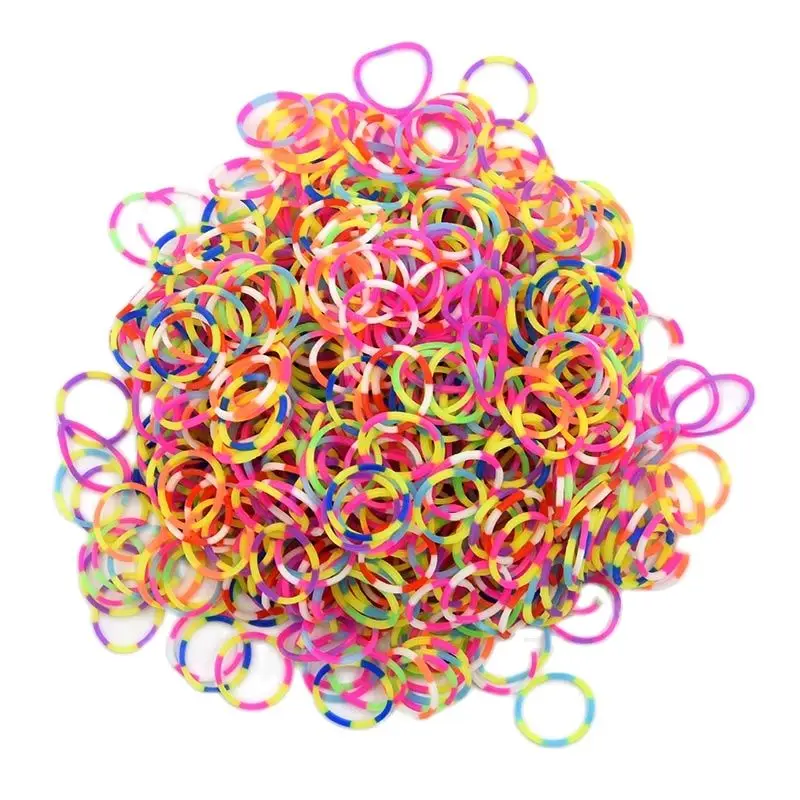 Loom Rubber Bands Bracelet Kids Hair Rainbow Rubber Loom Bands Woven Bracelet DIY Craft Toys Christmas Gift