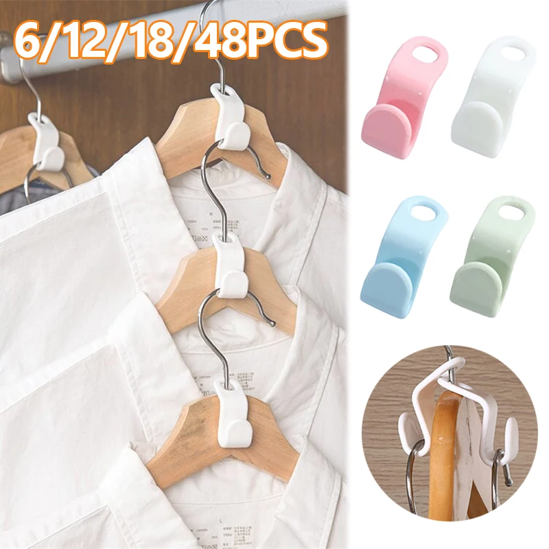 Mini Clothes Hanger Connector Hooks clothes hanger storage hanger hook Cascading Clothes Rack Holder Space-Saving Hanger Extender Clip for Organizer Closet Bedroom