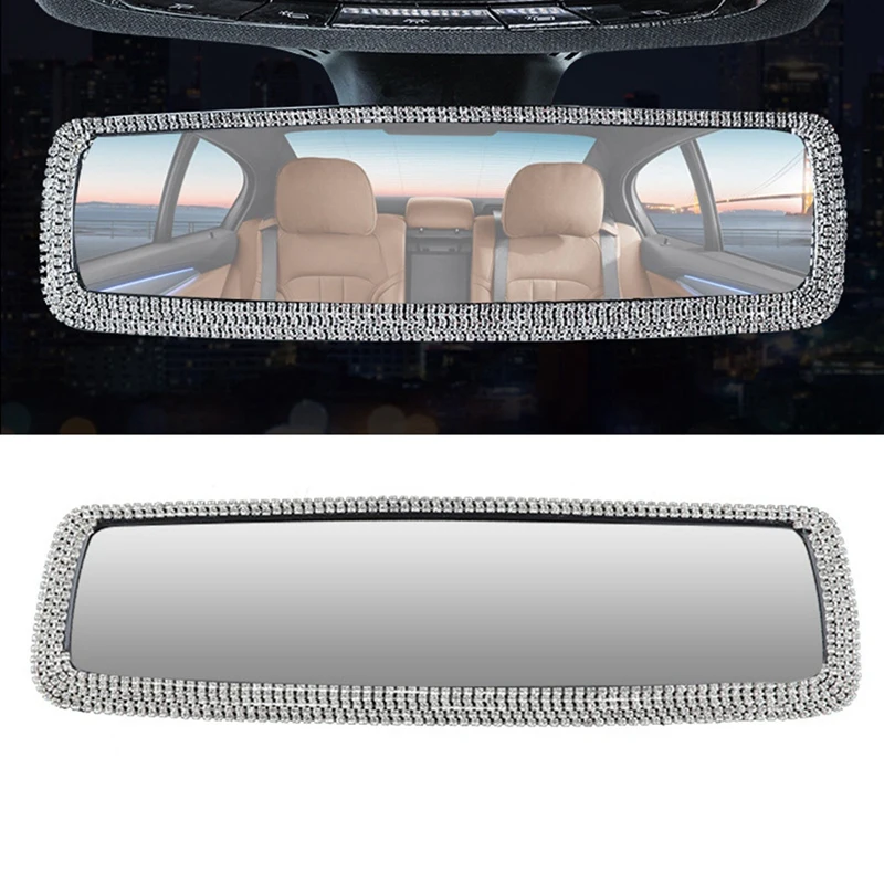 Diamond-Encrusted Car Rearview Mirrors, Car Rearview Mirrors, Rhinestones-Encrusted Diamonds, Car Interior Products