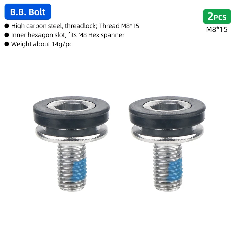 High-Performance Bicycle Crank Seal Bolts with Thread Lock & O-Ring
