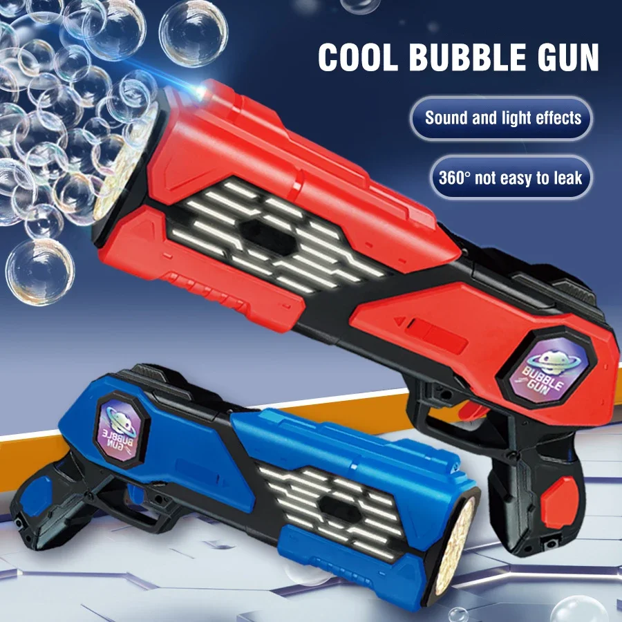 Electric Bubble Gun Automatic Space Soap Bubble Machine Kids Toy Soap Bubble Maker Blower Toys for Novel Children Outdoor Toy