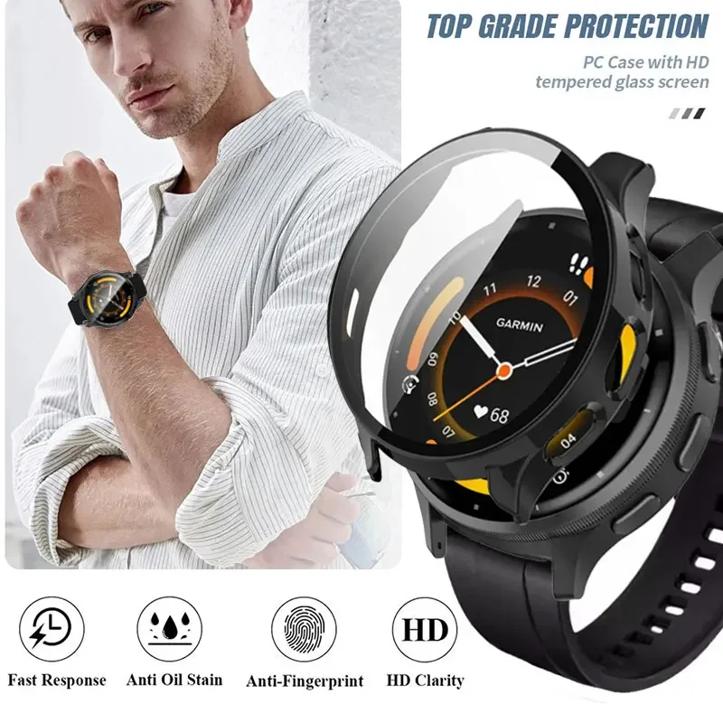 Premium Tempered Glass Protective Case for Smartwatch – Durable Hard Shell with Screen Guard