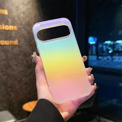 Laser Gradient Magnetic Silicon Case with Wireless Charging Compatibility - Colorful Frosted Cover for Pixel 10 (Glitter)