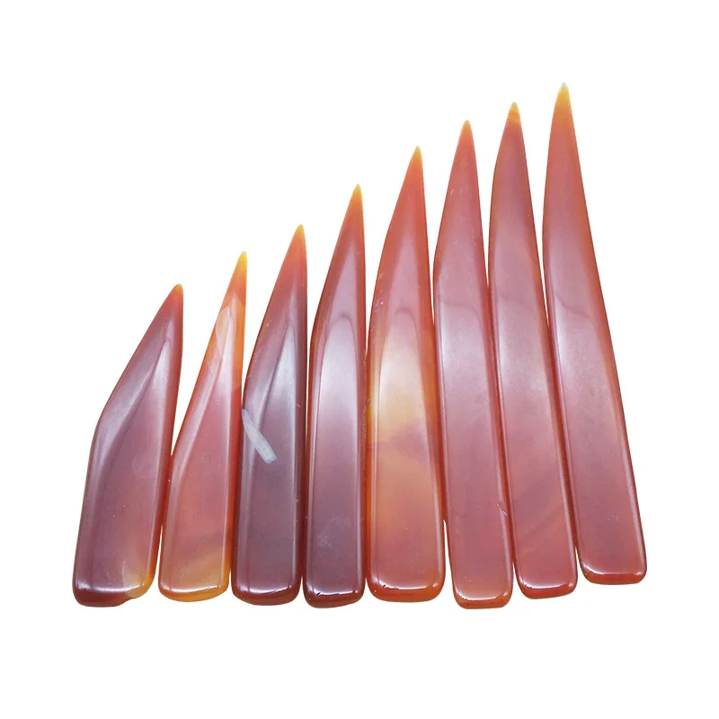 Natural Agate To Rub Leather Edge For Scoring Folding Creasing Paper Leathercrafts DIY Handmade Leather Tool Accessory
