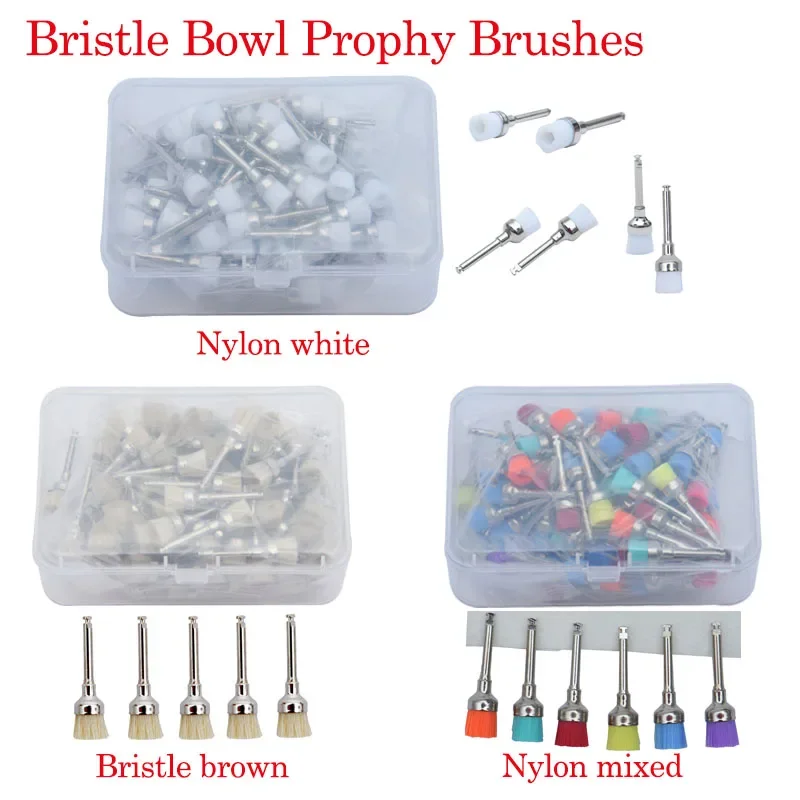 

100 шт., одноразовые зубные щётки для полировки ротовой полости