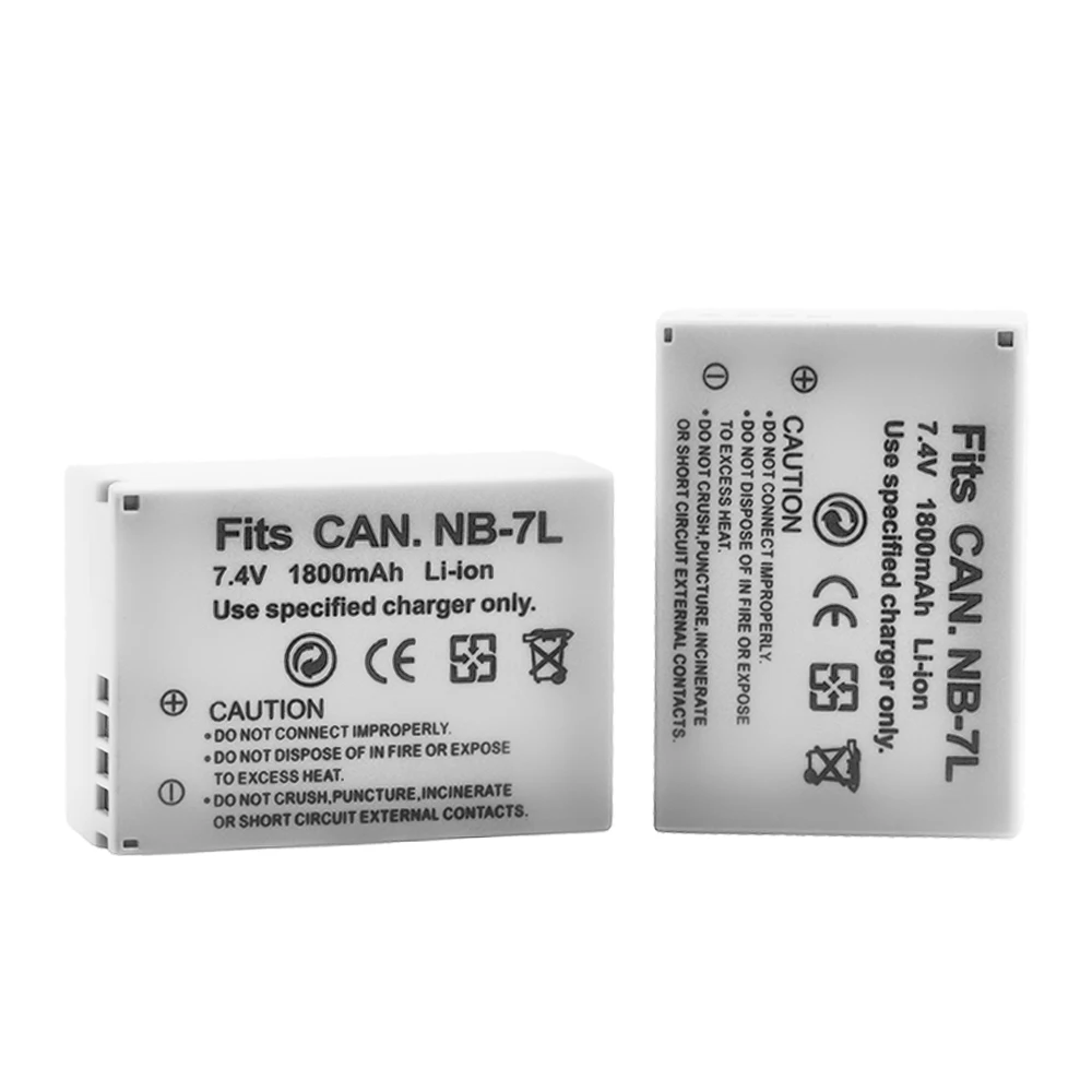7.4V 1800Mah Nb-7L Batteria Agli Ioni Di Litio Nb7L Nb 7L Bateria Akku Per Canon Powershot G10 G11 G12 Sx30Is Accessori Per Fotocamere