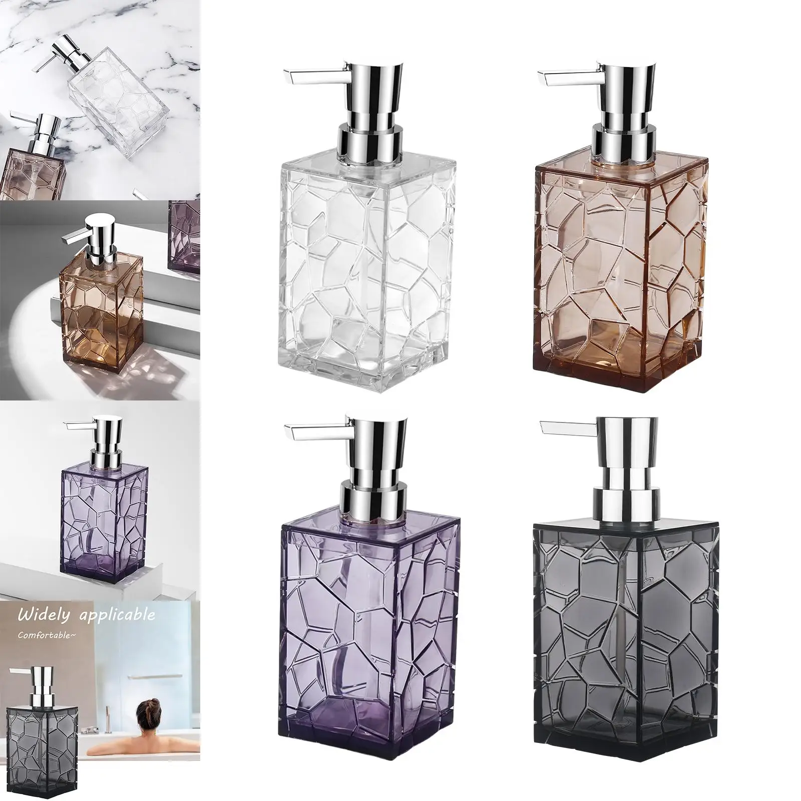 320ml Liquid Soap Pump Dispenser Classy Sustainable Practical Acrylic Transparent Soap Dispenser for Apartment Hotel Dresser 5