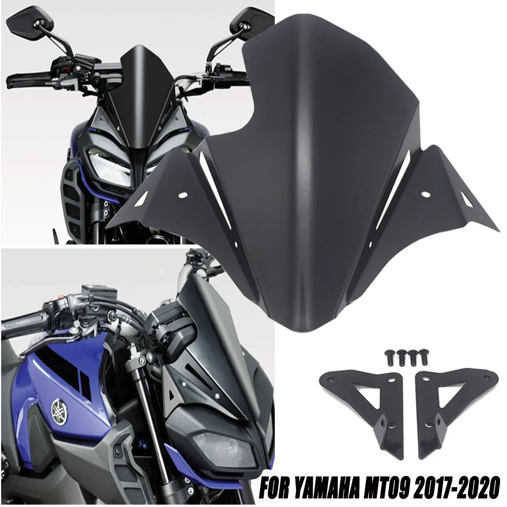 

Front Windshield FOR YAMAHA MT-09 MT09 MT 09 Motorcycle Accessories Windscreen Airflow Wind Deflector 2017 - 2020