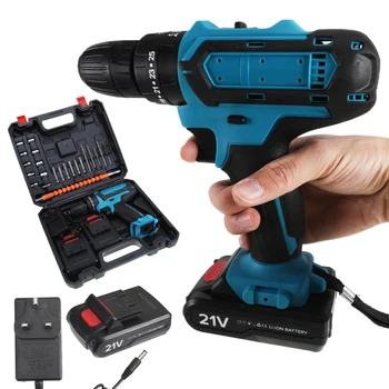 24 in 1 Cordless Drill Set 21V Brushless Electric Drill 3/8-Inch Keyless Chuck Electric Power Drill Lithium Electric Hand Drill