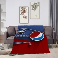 Fashion P-pepsi C-cola Logo Blanket Skin friendly comfort warm soft plush blanket suitable sofa living room office bedroom 1