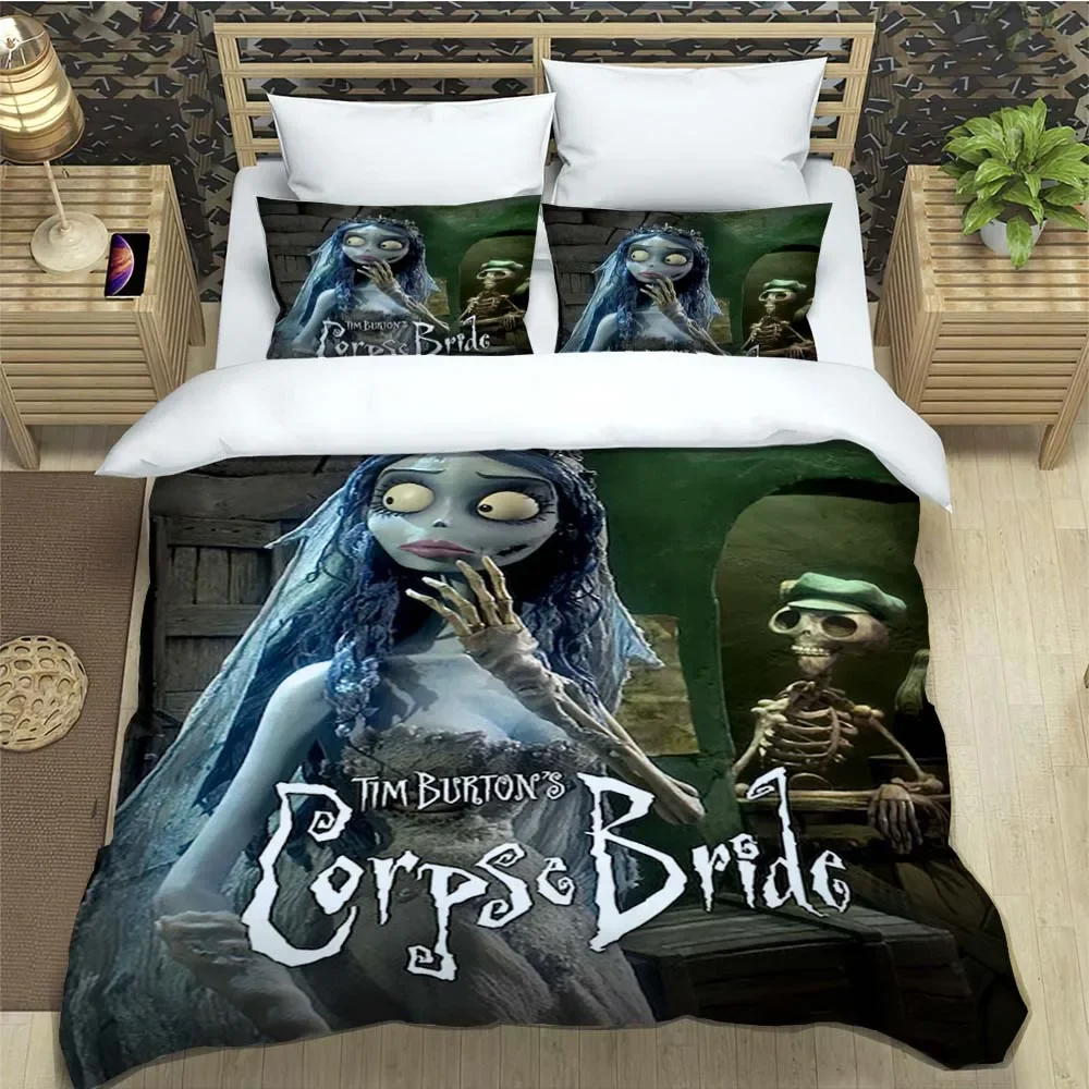 

Corpse Bride Poster Sheets Quilt Covers Bedding Dormitory Sheets Three-piece Bedding Set Three-piece Soft Warm Bedding Set