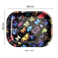 Tobacco Metal Trays 180*140mm Rolling Tray Houseware Accessories Sundries Storage Container 2