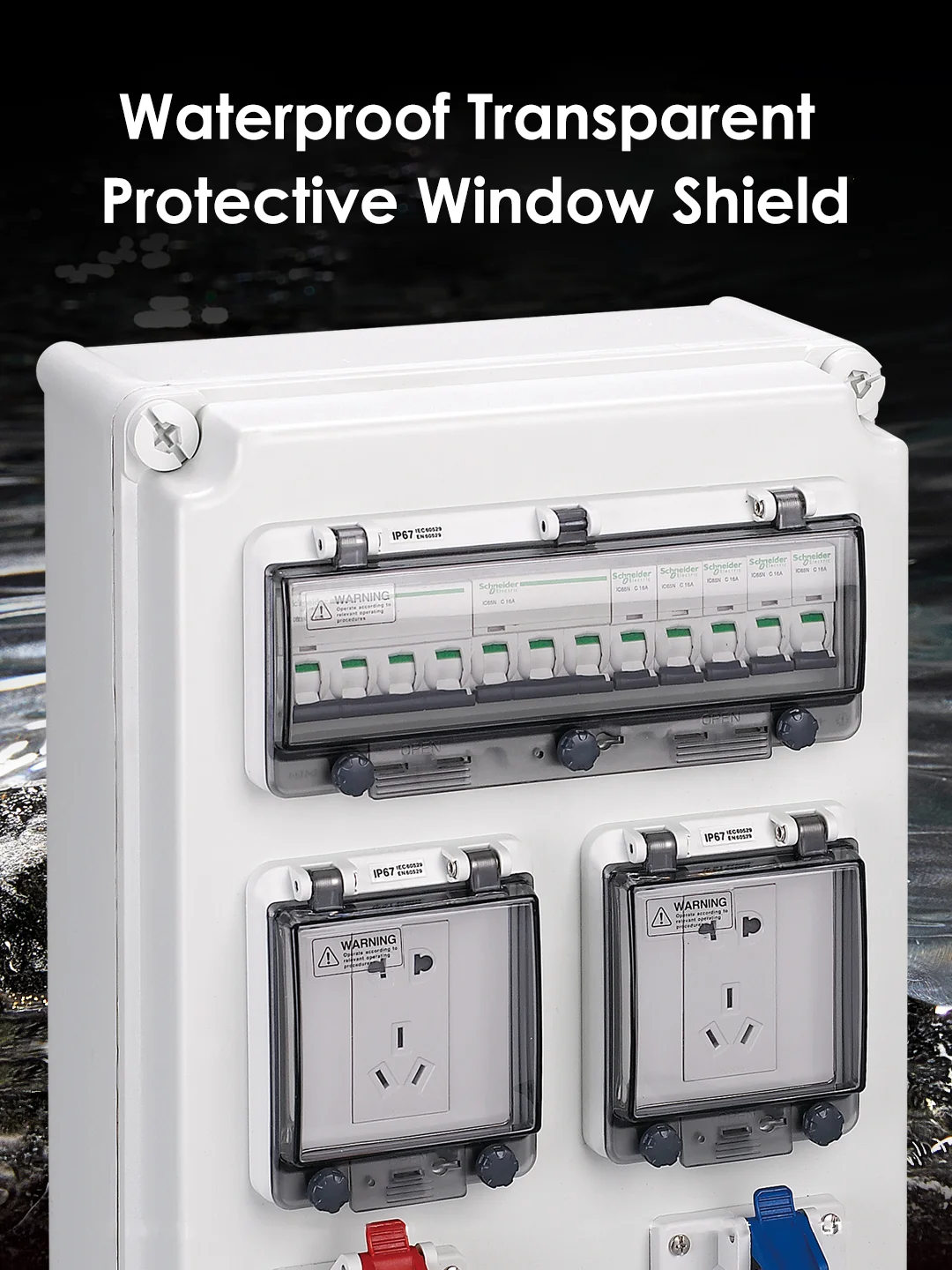 IP67 Circuit Breaker Transparent Waterproof Box Window Switch Transparent Protective Window Cover Distribution Box Hood circuit breaker box