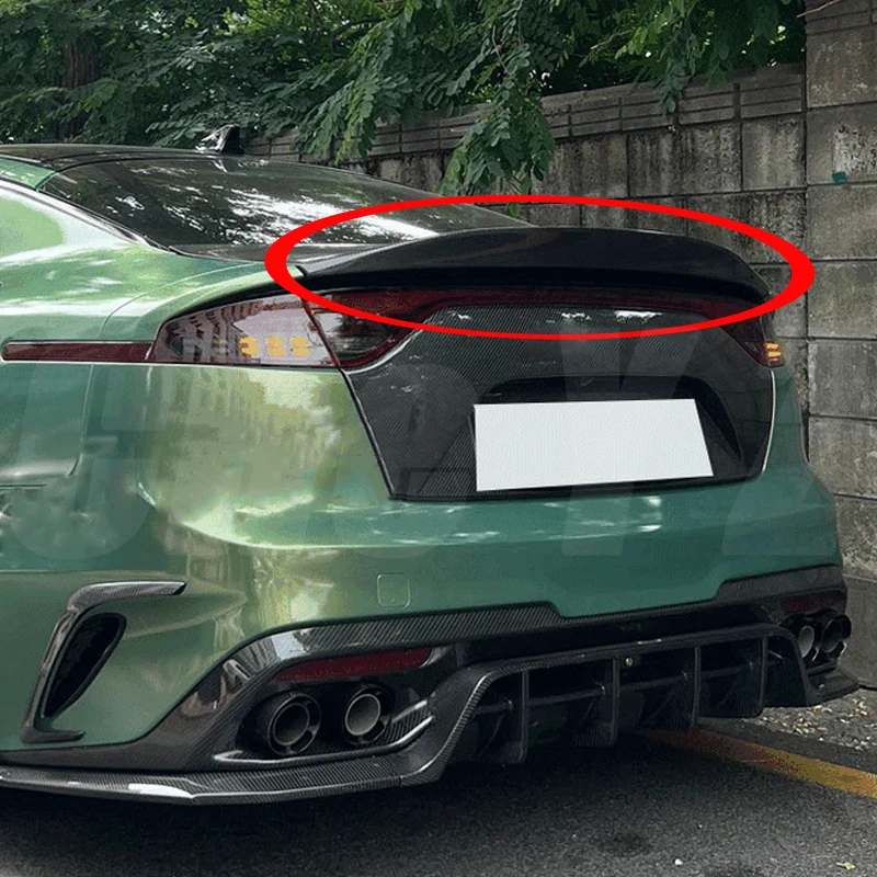 本物の光沢のあるカーボンファイバー製リアスポイラー,Rスタイルの