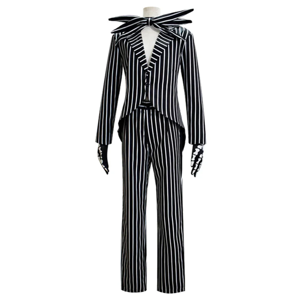 Cosplay Costumes Jack Cosplay Skellington Costume for Adult Men Fantasia Jacket Pants Outfit Man Halloween Carnival Party Disguise Suit cosplay costumes