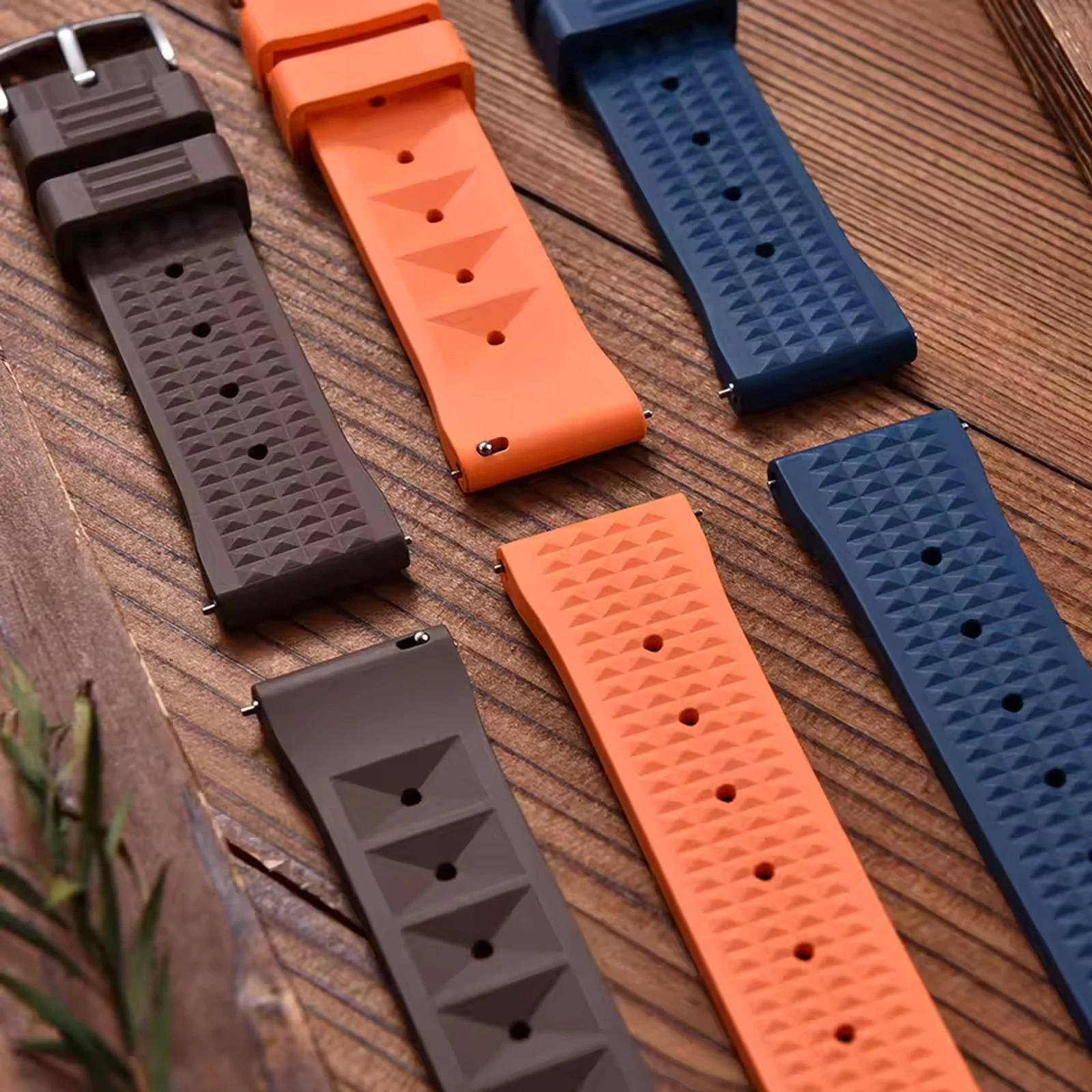 Premium Waterproof Fluororubber Sports Watch Strap with Quick Release