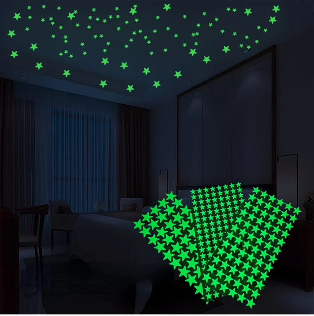 Description Picture 2 of itemLuminous Wall Stickers for Kids Rooms Dots Stars Ceiling Wall Decals Glowing Stickers Wall Decals Glow In The Dark Home Decor