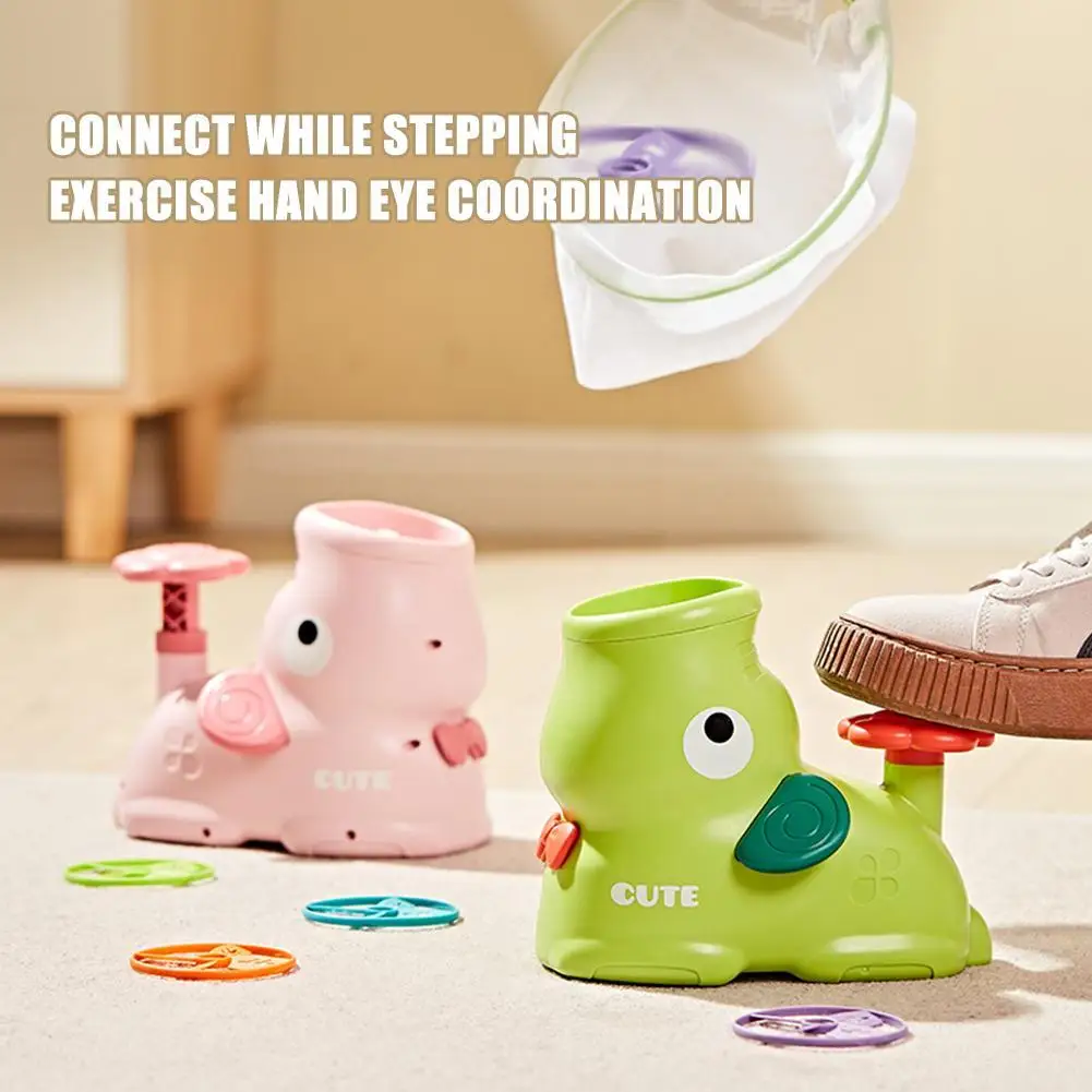 

Flying Disc Launcher Air Rocket Toy Elephant Shape Soaring Saucer Foot Launcher Kids Jump Sports Games Flying Saucer Rocket Toy