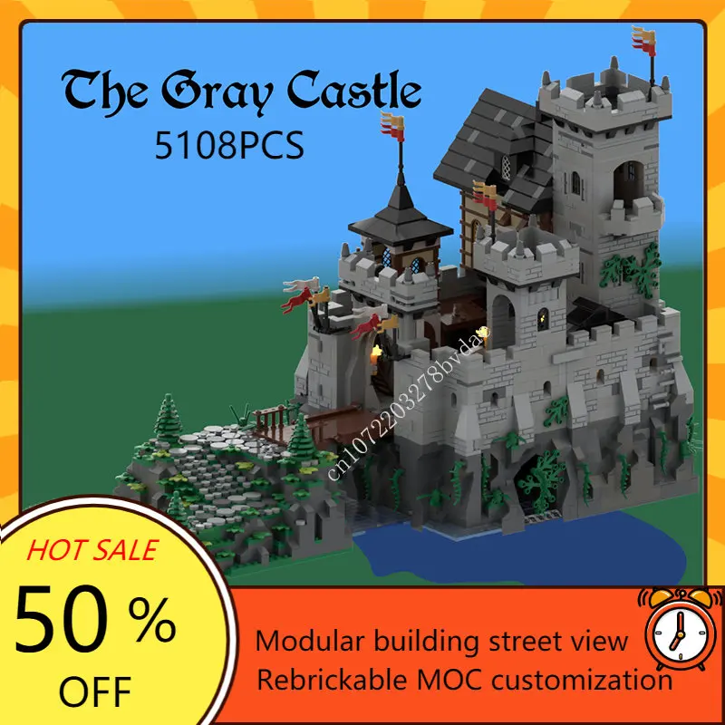 

5108PCS Medieval Stone Castle MOC Creative Medieval Architecture Castle Model Building Blocks Architecture Assembly Model Toys