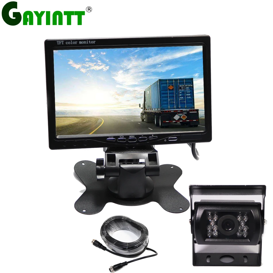 

GAYINTT New HD 7 Inch 1024x600 IPS Screen AHD Car With 1280*720P Car Rear View Reverse Backup camera for Truck Bus