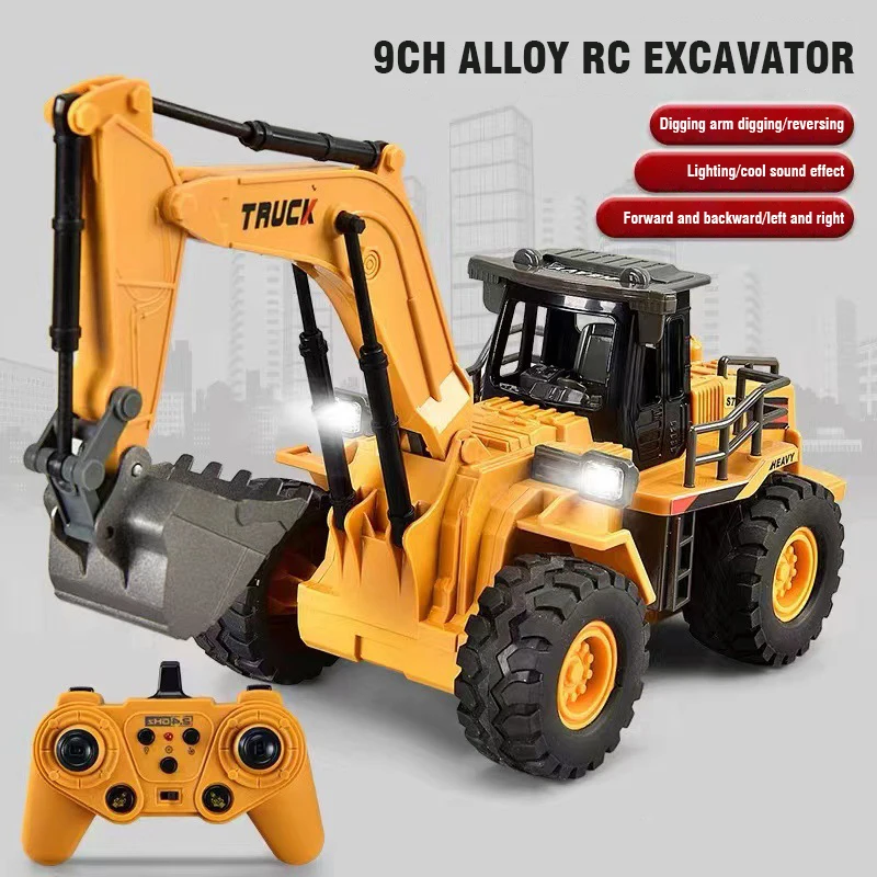 Robot Bulldozer RC Tout Terrain - Véhicule de Chantier Télécommandé
