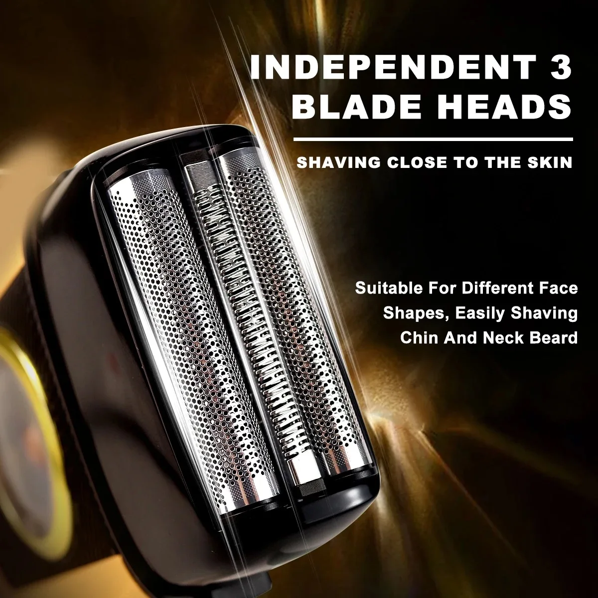 케메이 KM-T409 남성용 이발기 전기 포일 면도기 8000RPM 마그네틱 모터 풀 메탈 헤드 면도기 3중날 전문가용 수염 트리머