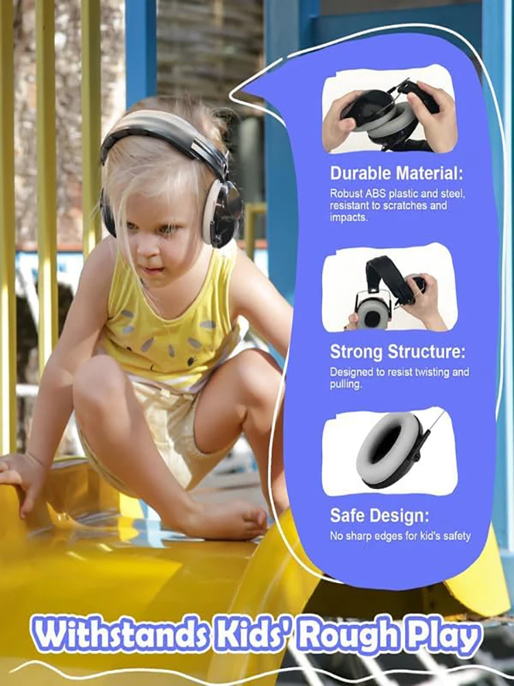 Lot De 2 Protège-oreilles Pour Enfants (3-16 Ans) - Réduction Bruit 28dB SNR - Pour Autism, Concerts, Feux D'artifice - 2