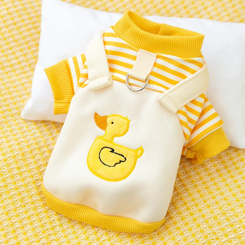 Pet Clothes Thin Autumn Winter Dog Hoodies Cute Girls Outfit with D-Ring Puppy Sweatshirt Chihuahua Jacket