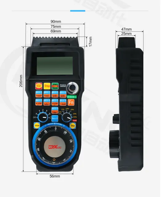 ★CNC Mach3 USBワイヤレス手動パルス発生器WHB04B-4 　新品★ XHC WHB04B CNC Wireless Handwheel