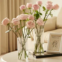 Acrylic Clear Cylinder Flower Vase Unbreakable Hurricane Tall Large Shatterproof Vases For Wedding Centerpieces Hydroponic Decor 2