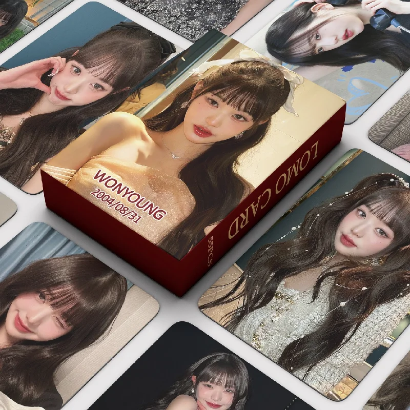 

55pcs/set KPOP IVE Wonyoung Yujin Gaeul LIZ Leeseo Rei Lomo Card Photocards Album Girls Group Fans Gift Postcards Photo Card