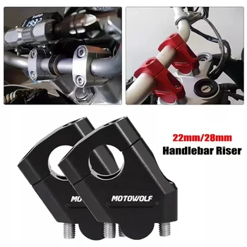 3 색 오토바이 핸들 바 라이저 바 마운트 핸들 클램프, 혼다 BMW R1200GS 야마하 MT07 MT09 용 범용 28mm 22mm
