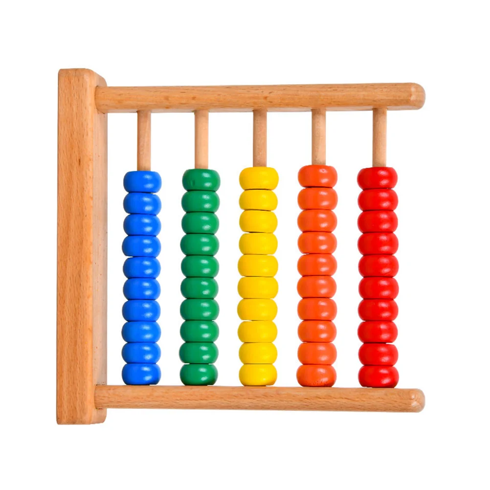 Abacus Stand Wooden Playset Counting Teaching Aid Math Learning Kids Tool Bead Arithmetic Child Cognitive Toy